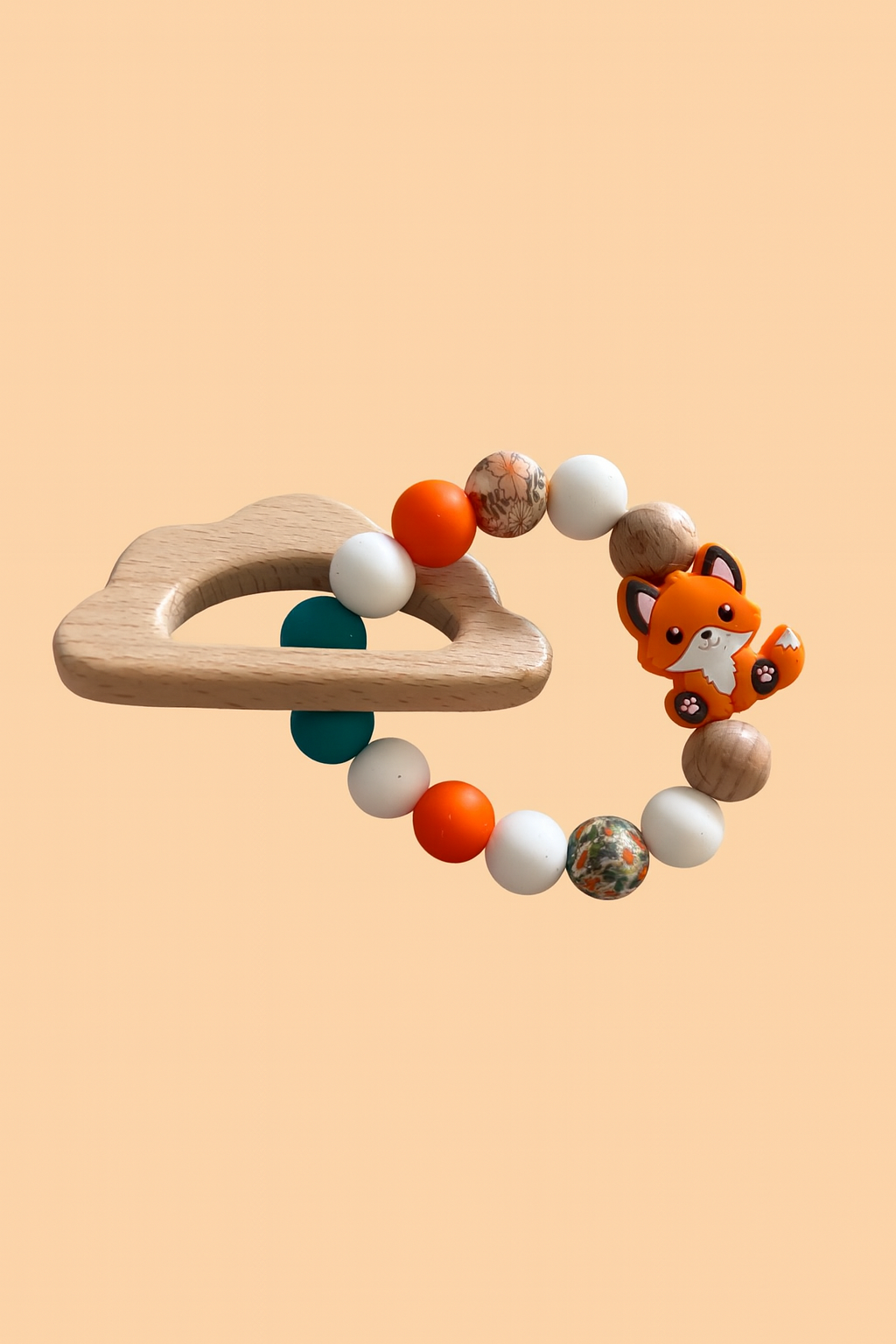 Anneau de dentition animaux-Bois et silicone