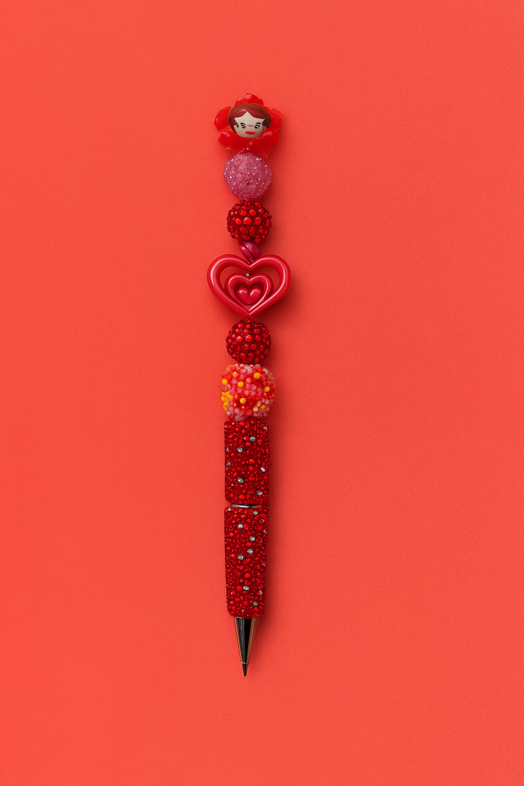 Stylo fantaisie perlé–Édition poupée