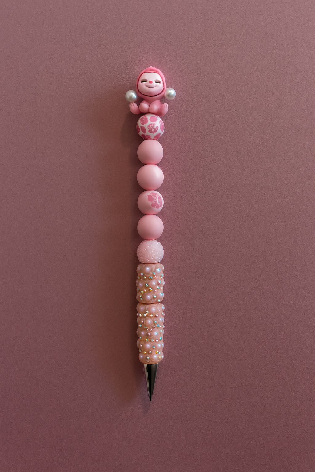 Stylo fantaisie perlé–Édition poupée