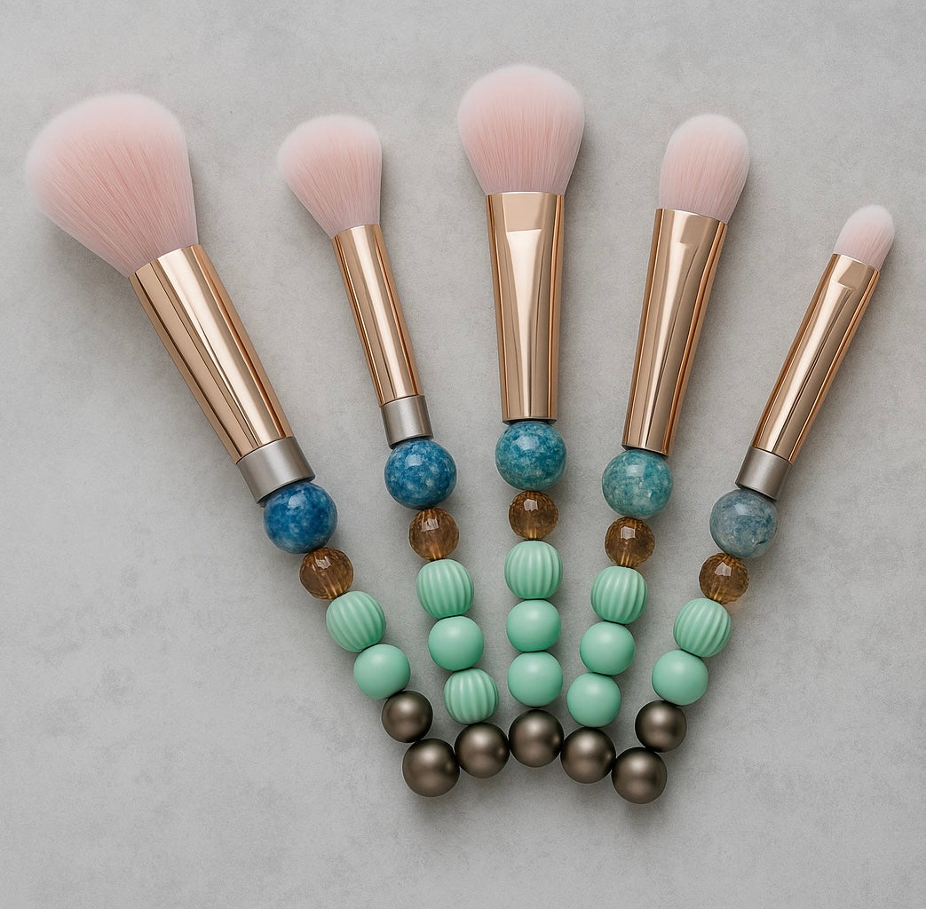 Ensemble de pinceaux maquillage perlés
