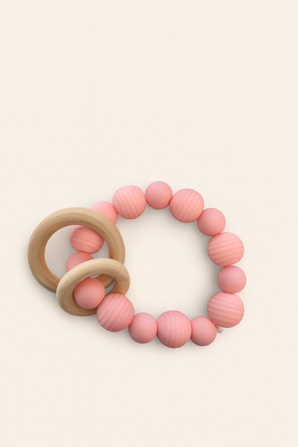 Anneau de dentition en silicone et bois