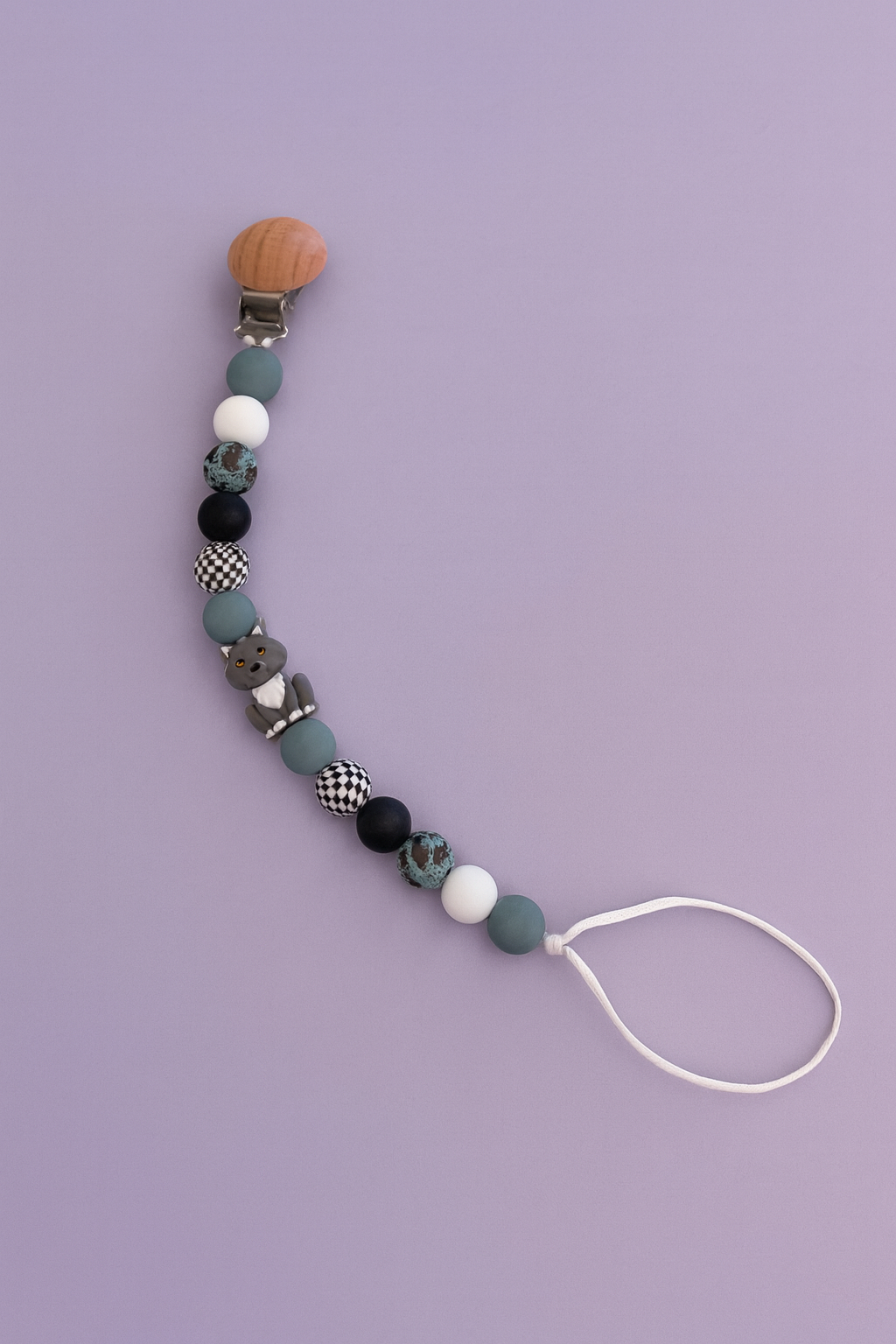 Attache-tétine fait main Animal