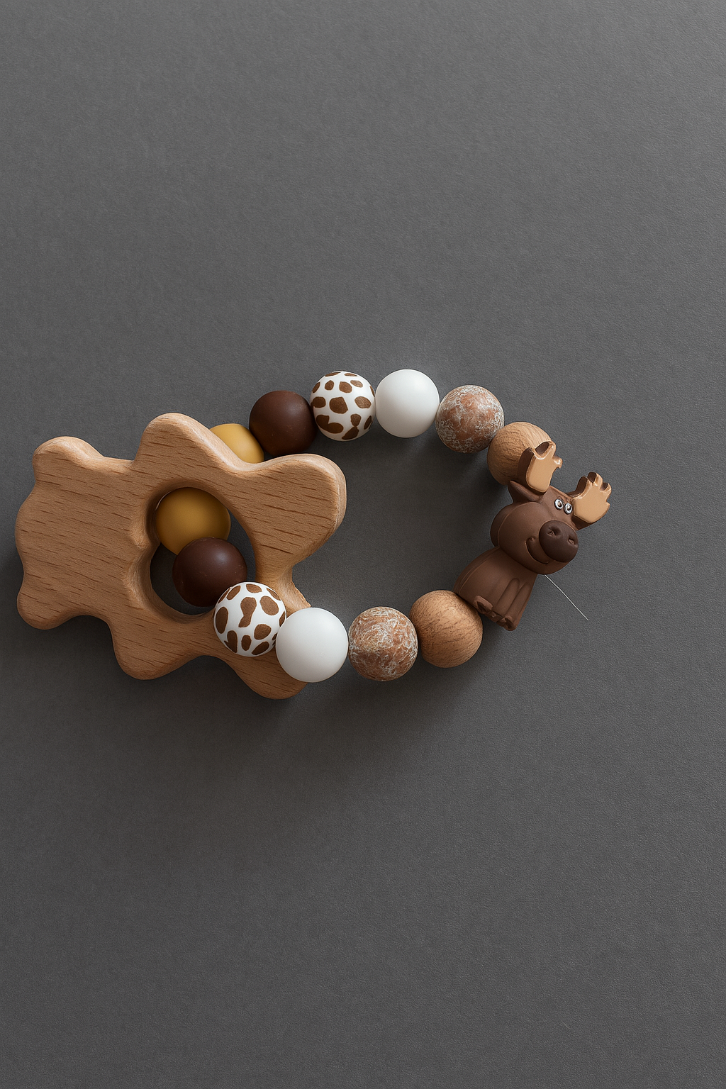 Anneau de dentition animaux-Bois et silicone