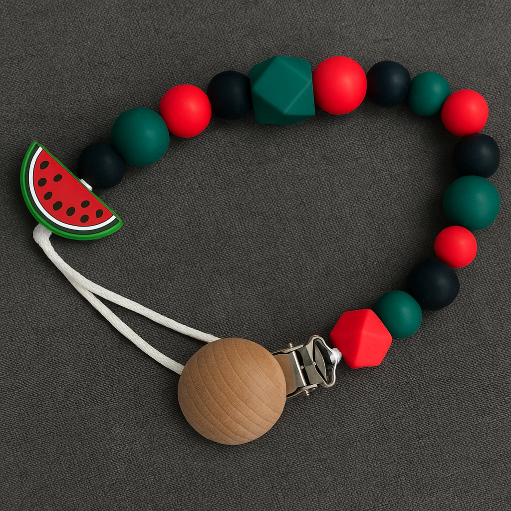 Attache-tétine fait main nourriture