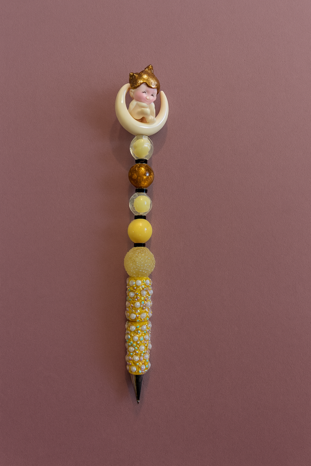 Stylo fantaisie perlé–Édition poupée